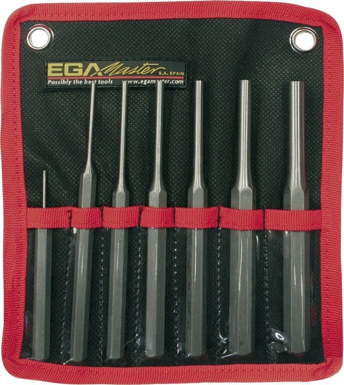 SET OF 7 HEXAGONAL PIN PUNCHES