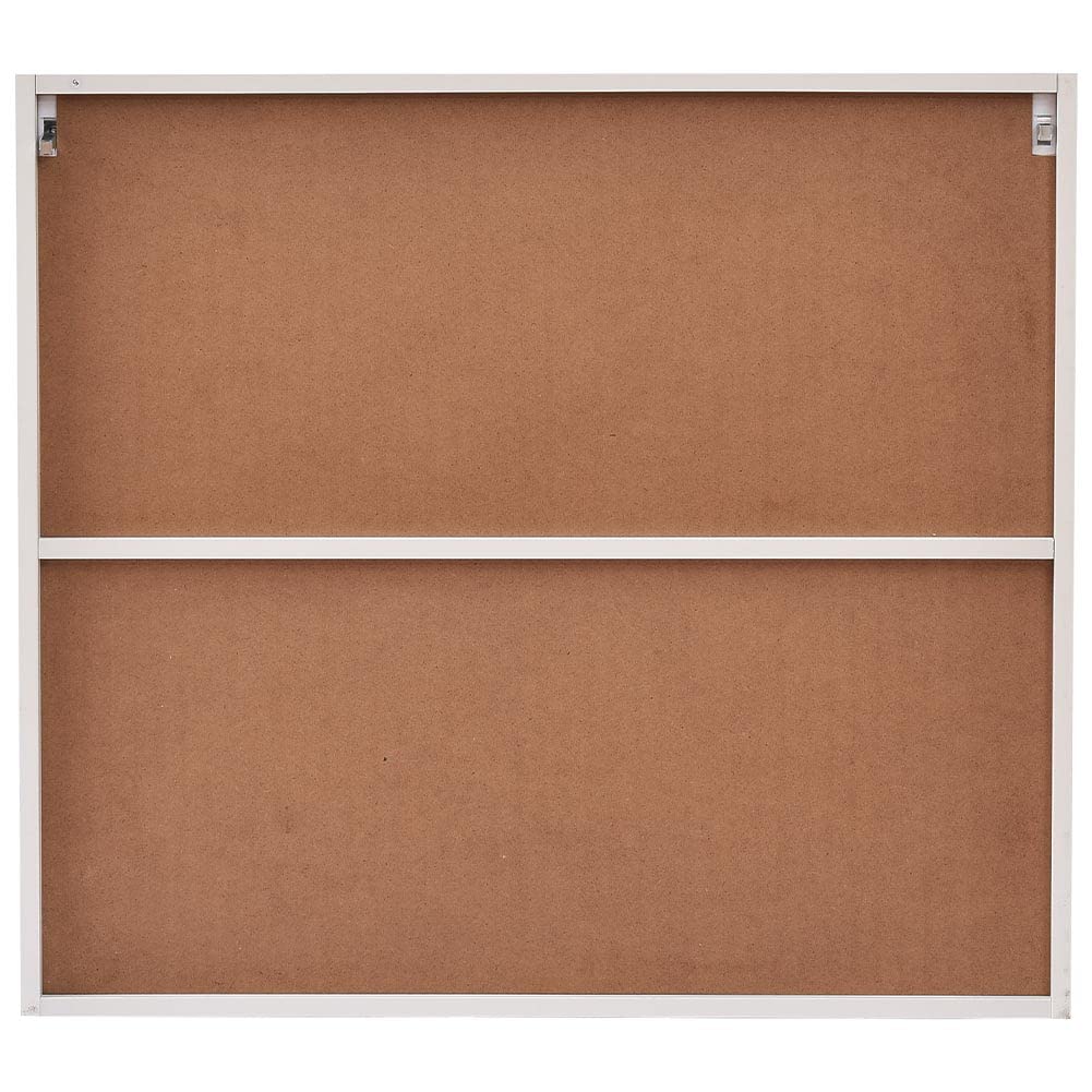 Shally Dogan Credenza, Pensile da Cucina con Vetro, Armadio Sospeso da Parete Vetrato in Legno Due Ante 1 Ripiano 2 Scomparti, Armadietto Spazioso Resistente, Dim. 80 x 32 x 72H cm (Bianco)