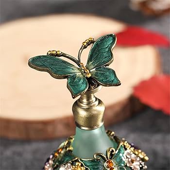 可憐なオールドサンルイ【ローリエ】金彩エナメル彩クリスタル香水瓶 M