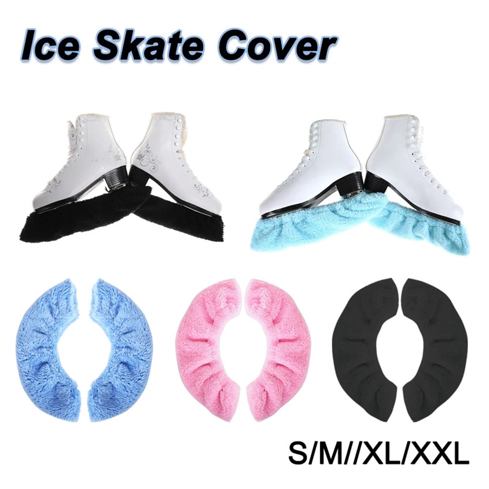 Fundas for botas de patín artístico, Protector cuchilla for sobre hielo, suave a prueba polvo for patines Hockey, tallas SML XL XXL(Pink XL EU40-42)