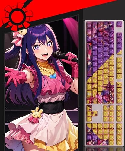 推しの子 周辺 星野アイ アニメキーキャップ たてがみのライオン 108 PBT キーボード愛好家に適しています メカニカルキーボード かわいい 人気 キーキャップ 友達への特別な贈り物 61/87/104/108 MXスイッチのメカニカルゲーミングキーボード用 (A) 推しの子 周辺 星野アイ アニメキーキャップ たてがみのライオン 108 PBT キーボード愛好家に適しています メカニカルキーボード かわいい 人気 キーキャップ 友達への特別な贈り物 61/87/104/108 MXスイッチのメカニカルゲーミングキーボード用 (A)