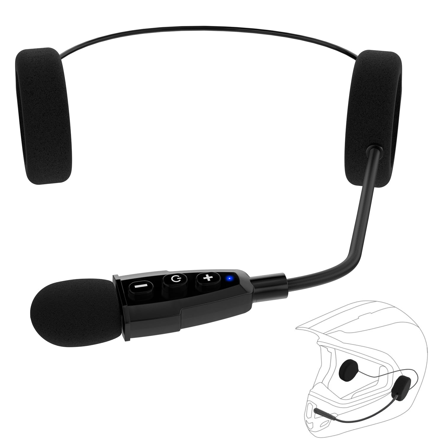 QSPORTPEAK バイク用ヘッドセット インカム ヘッドフォン ヘルメットスピーカー、イヤホン 自動応答 Bluetooth4.1 ワイヤレスヘルメットヘッドフォン ステレオ トセット インカム用 音楽/電話応答/音声コントロール 防水 日本語説明書 一年品質保証付き