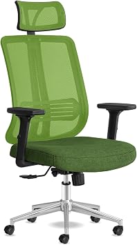 Spark Ofis Sandalyesi Ba  Destekli Fileli S rt Ergonomik  al ma Koltu u Ye il