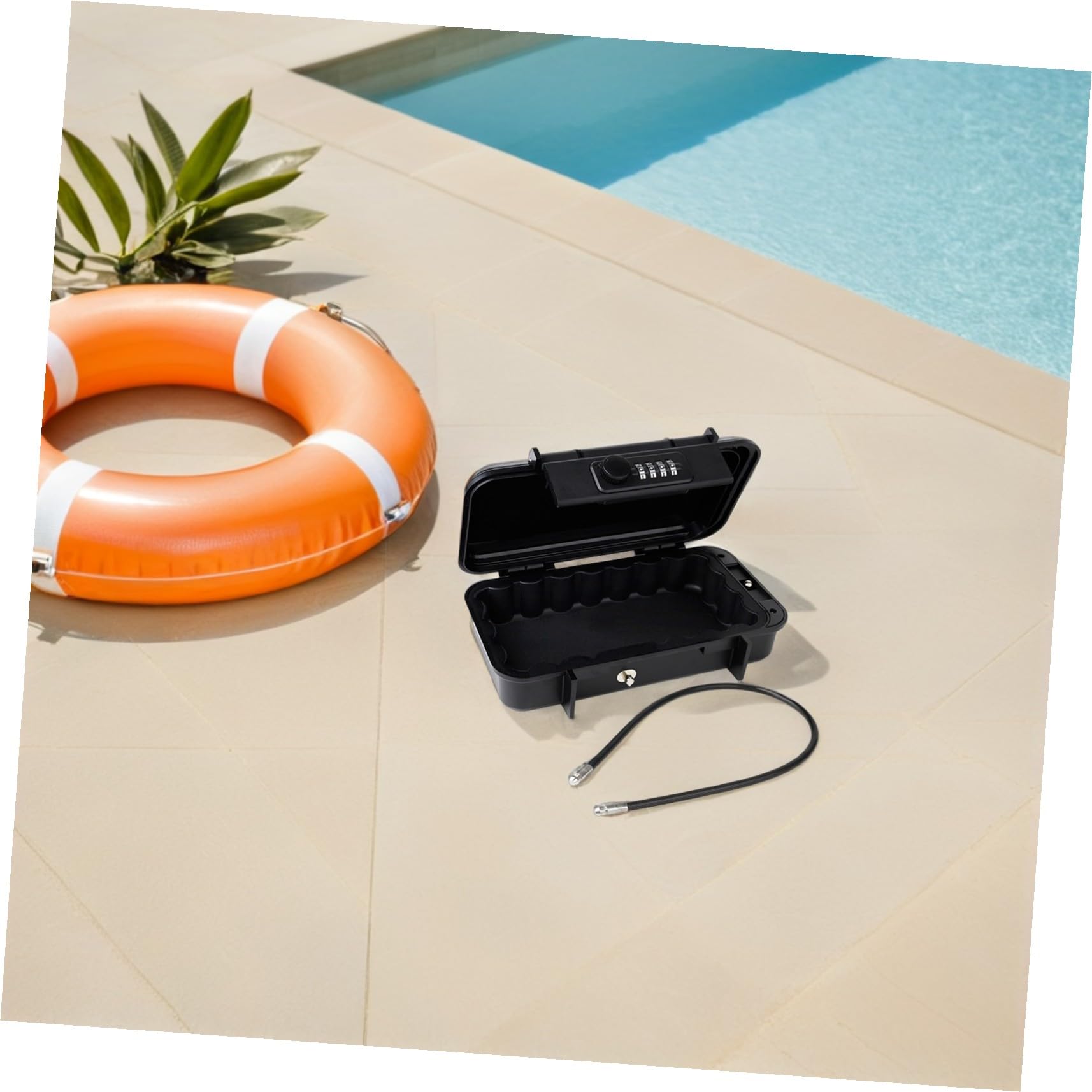 Coffre-fort Portable Abs Étanche Antichoc Boîte de Sécurité Compacte pour Voyage Plage et Hôtel Protection Contre le Vol pour Petits Objets