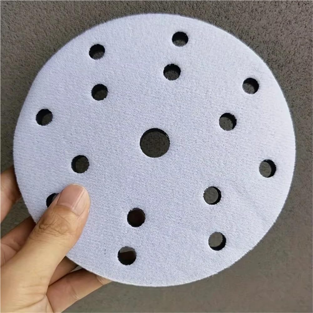 15 Holes Soft Sponge Interface Pad 6 Inch 150mm Sanding Pads Backing Disc Hook & Loop Sanding Discs for Polisher(1pcs)