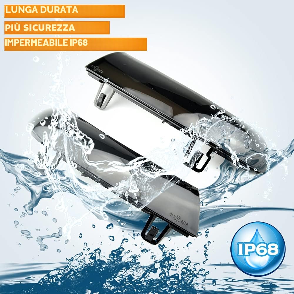 2 pezzi Indicatore LED sequenziale di direzione luce dinamica Compatibile con VW Golf 5 GTI V MK5 Je-tta Pa-ssat B5.5 B6 R36 R32 Eos Sha-ran Su-perB