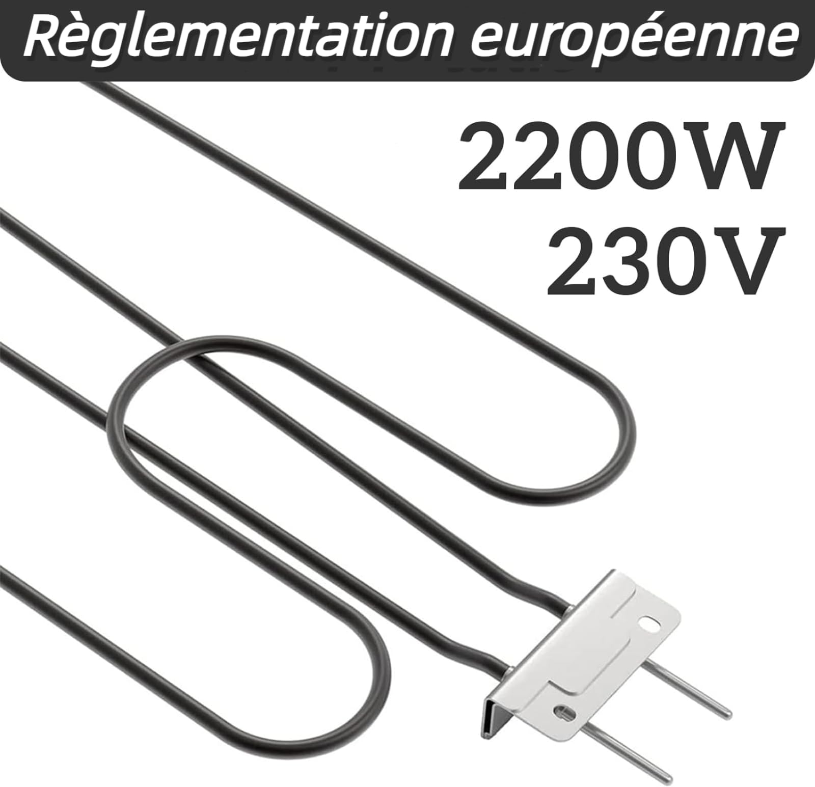 WOZLO Grille Barbecue，Barbecue，Weber Accessoires Barbecue，Élément Chauffant de Remplacement pour Barbecue, Compatible 66631 (réglementation européenne), adapté aux Grils électriques Q140, Q1400