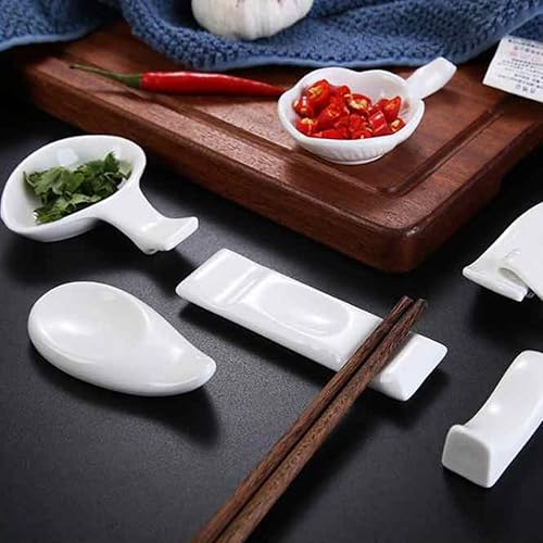 Miniatura 6 de MACIMO 10 palillos decorativos de cerámica, tenedor de cuchara, accesorios para cubiertos de cocina, G