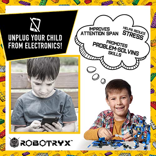 JITTERYGIT Robot STEM Toy Figure | 3 in 1 Fun Creative Set | Construction Building Toys for Boys and Girls Ages 6-14 Years Old | Best Toy Gift for Kids | Free Poster Kit Included