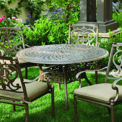 Outdoor Dining Santa Barbara Ca: Elegant Cast Aluminum Patio Sets Reviewed 2 Darlee Santa Barbara 5 Piece Cast Aluminum Patio Dining Set - Antique Bronze