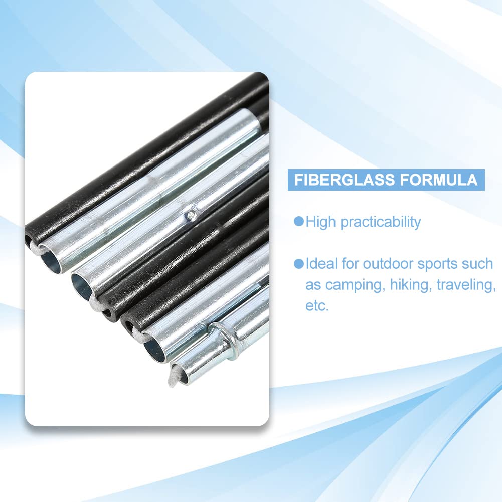 Fiberglass Tent Pole, 1 Sets Outdoor Camping Double Tent Pole Support Frames Kit Tent Replacement Poles Replacement Tent Poles Fiberglass Tent Poles Replacement