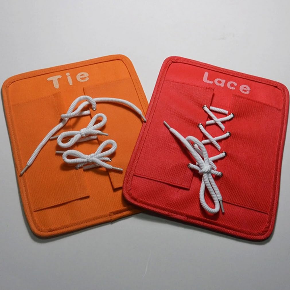 6 Pezzi per Bambini in Allacciatura Giocattoli Montessori Toys Cards Toys Montessori per Bambini
