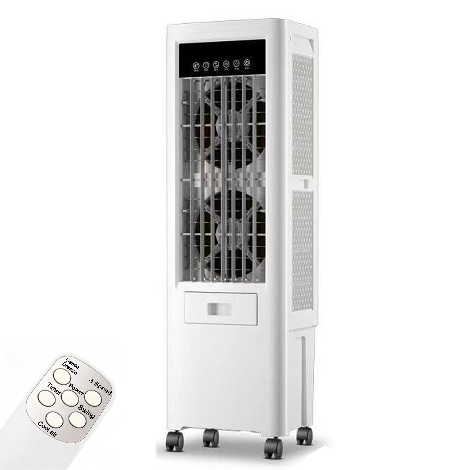 Wtjdccy One Color Remote Control Cooler, 13.2Gal Tank, 12H Timer, Swamp Cooler