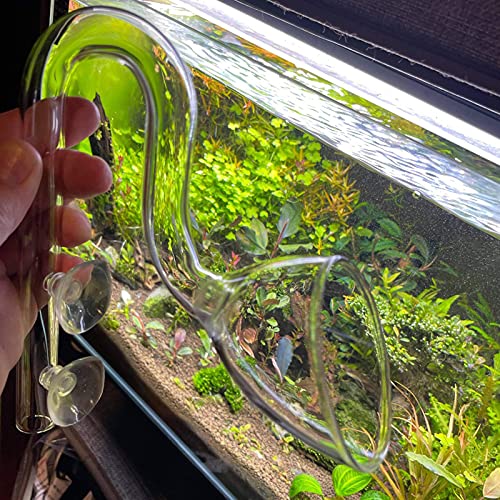 Image of Glass Lily Pipe Outflow Aquatic Lily Pipe Set for Aquarium Planted Tank Aquascaping Filter 13mm for 12 /16mm(1 /2 inch ID) Tubing Hose