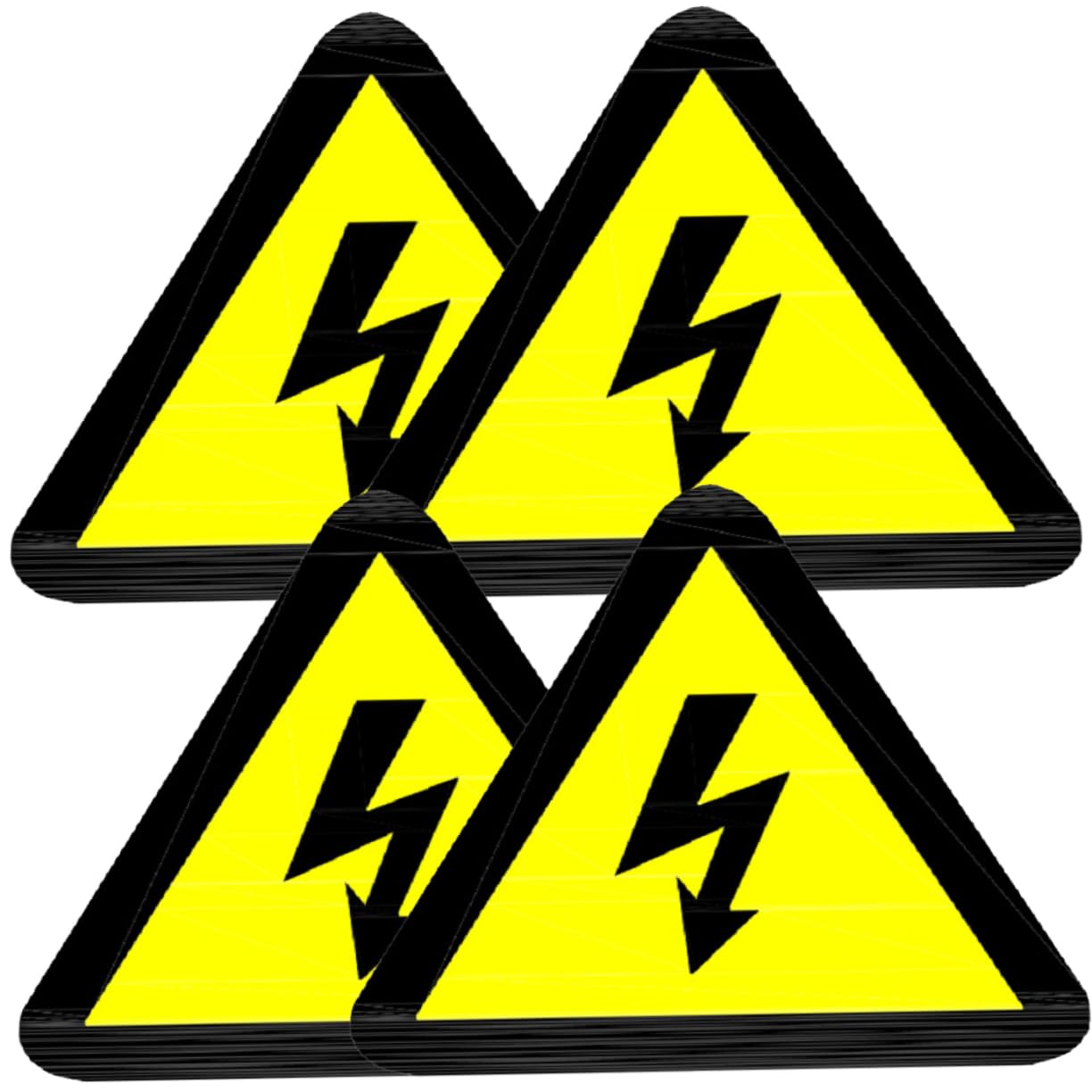 Autocollants de sécurité panneau électrique jaune SOLUSTRE x20 - 8
