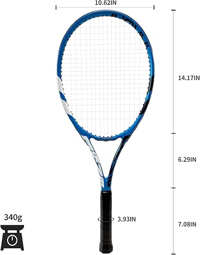 Miniatura 6 de Raquetas de tenis para 2 jugadores recreativas para principiantes, juego de raqueta ligera para adultos de 27 pulgadas