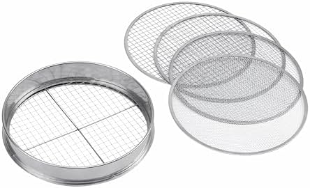 Meister Kompostsieb 5 in 1 – Gartensieb aus Edelstahl Ø 30 cm, Silber | 5 austauschbare Siebeinsätze in verschiedenen Korngrößen für Erde und Sand – arbeiten – praktisch – einfache