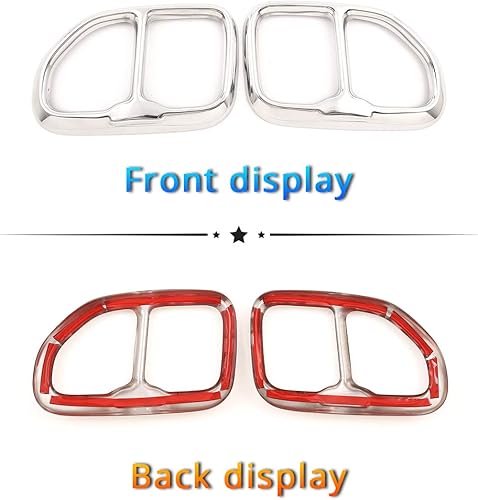 Miniatura 8 de CHEYA Cubierta de tubo de escape de coche de acero inoxidable 304 2 piezas para BMW X3 G01 2018-2020 Accesorios de coche (negro brillante, estilo 2)