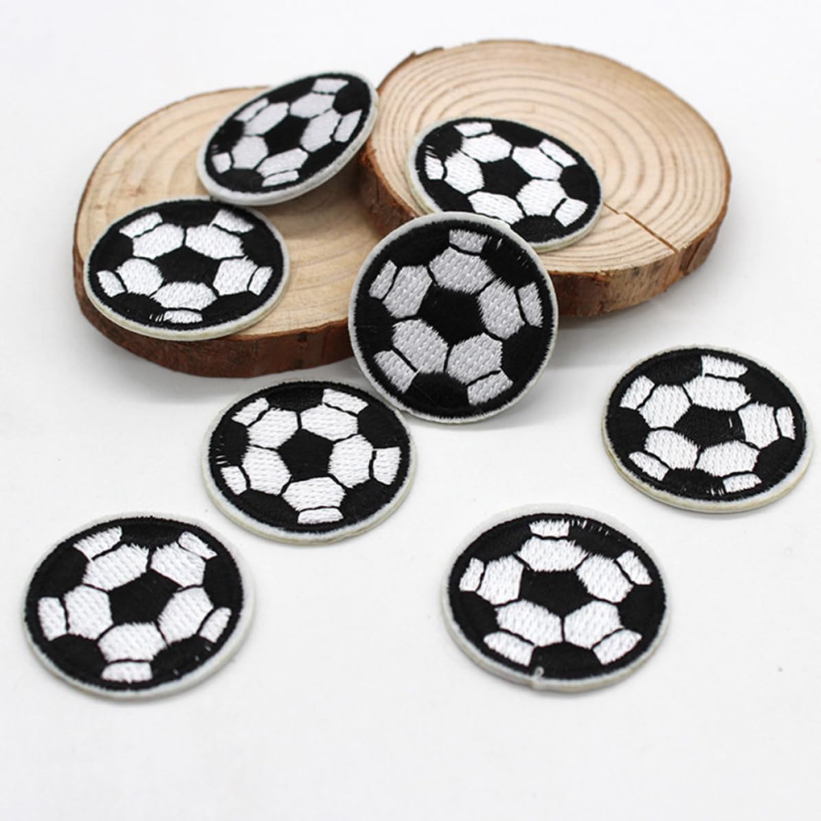 10piezas Parches Bordados Fútbol Pequeños para Ropa Chaquetas Mochilas con Opción de Coser o Planchar Decoración DIY