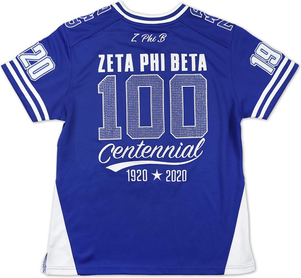 Big Boy Zeta Phi/? Beta Centennial Divine 9 S14 Ladies Football Jersey [Royal Blue - S] - ID#27279