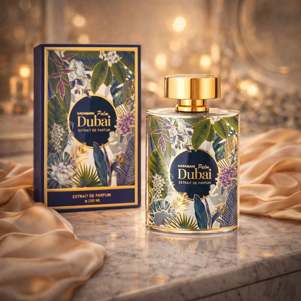 Amber Oud - Palm Dubai by Al Haramain for Unisex - 3.33 oz Extrait De Parfum Spray