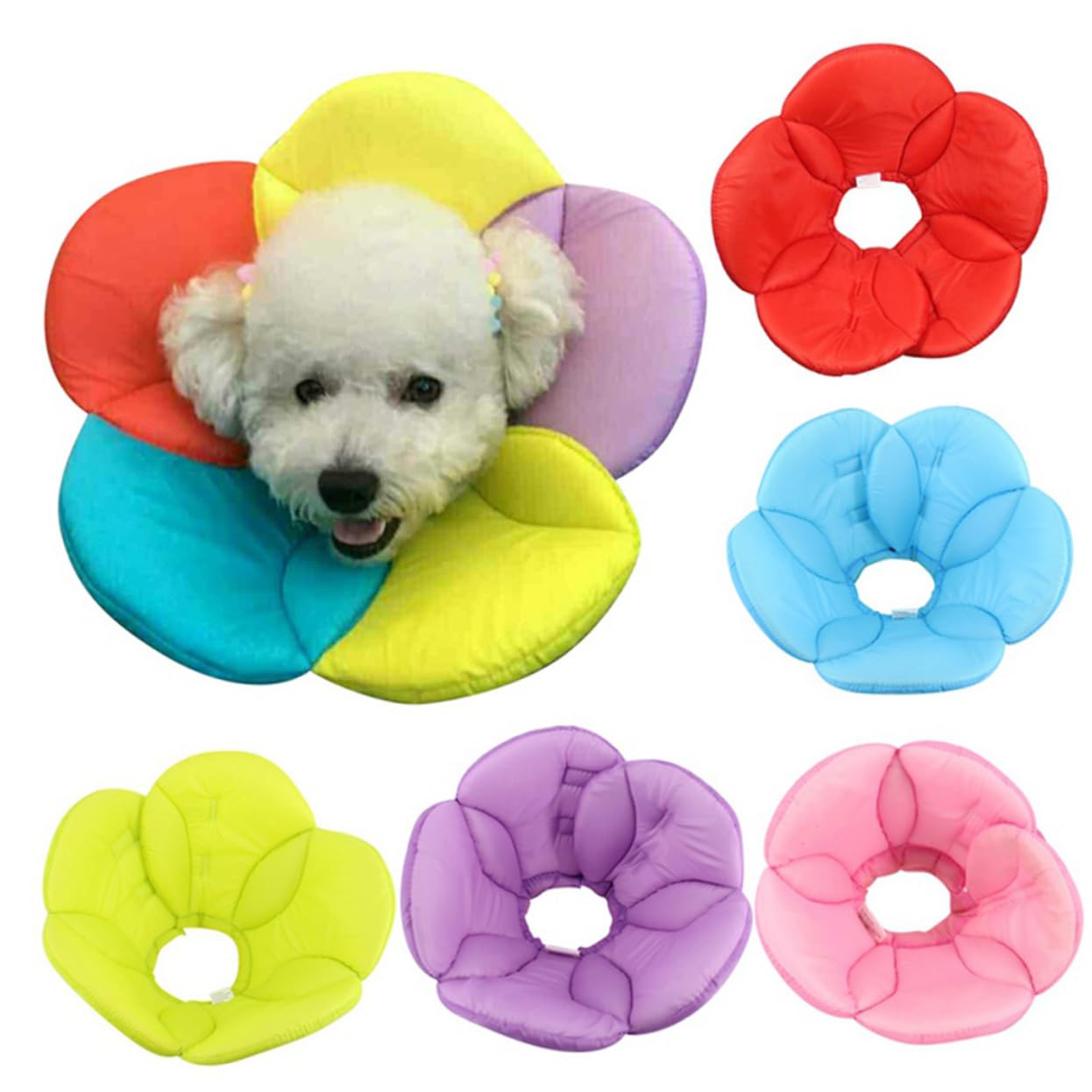 YARNOW 2 Collar De Poliéster para Mascotas Collar Antimordeduras para Perros Cubierta Esponja Antirotura