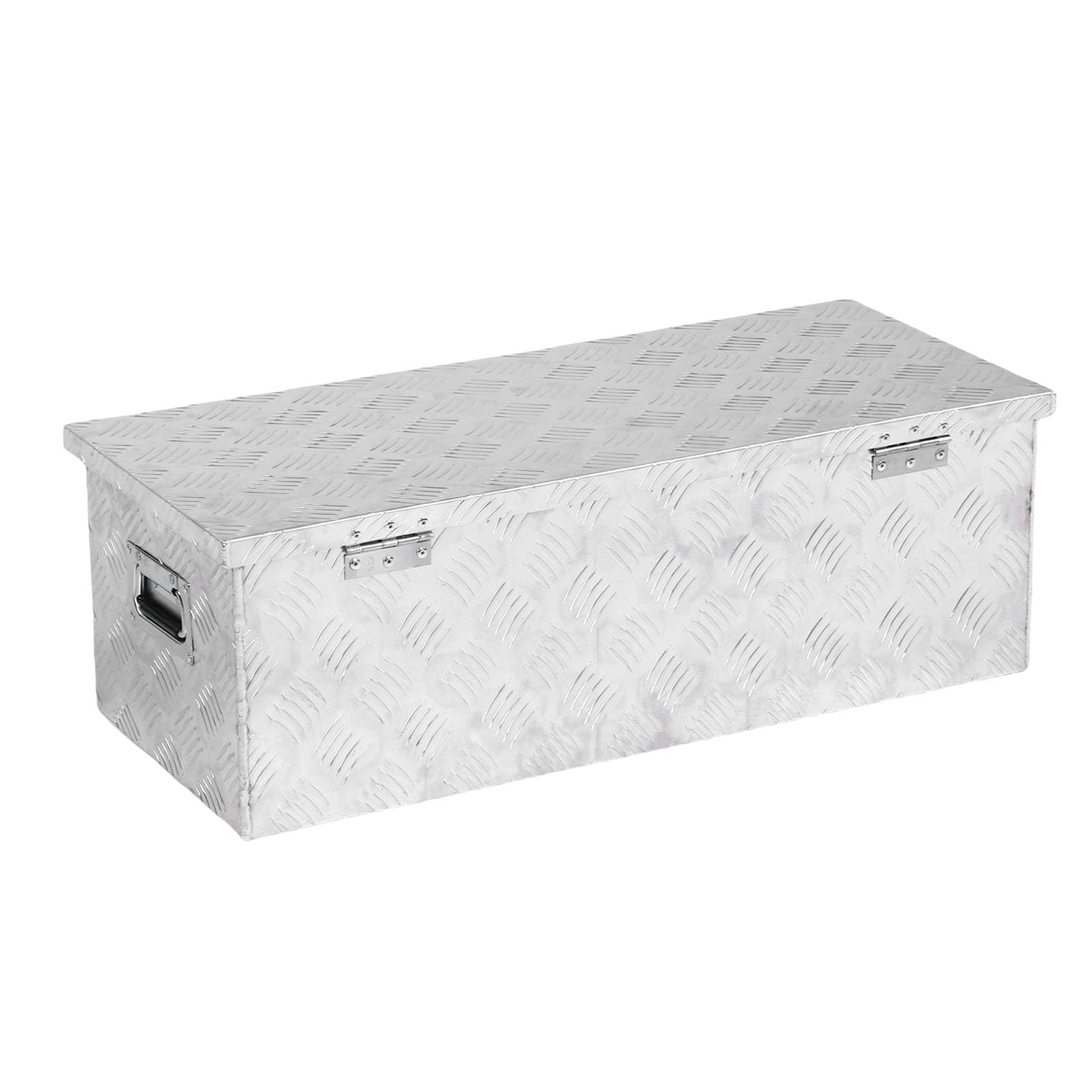 Jeffergarden Caja de Herramientas para Caja de Camión, de Herramientas de Aluminio para Remolque de 30 X 13 X 10 Pulgadas con Cerradura, Almacenamiento de 64 L con Recubrimiento en Polvo, Patrón de
