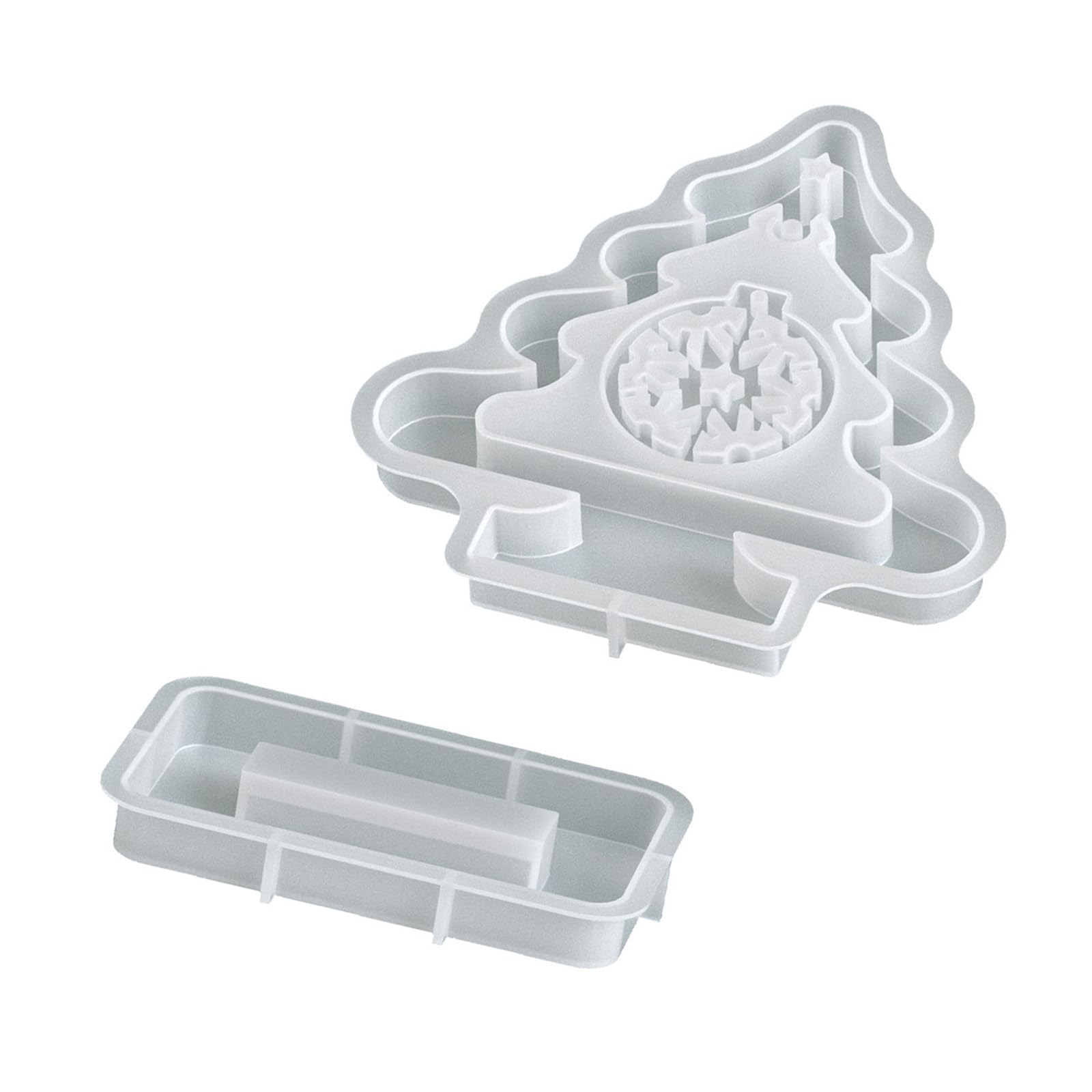 HZBB Silicone Snowflake Tree Christmas Molds Easy Demolding for Soap Holiday Decoration Baking Christmas Baking Silicone Molds