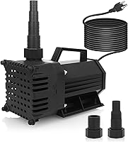 Vista 6 de BARST Bomba de agua sumergible de 150 W, bomba de estanque de alto flujo con cable de alimentación de 25 pies, bomba de fuente para cascada