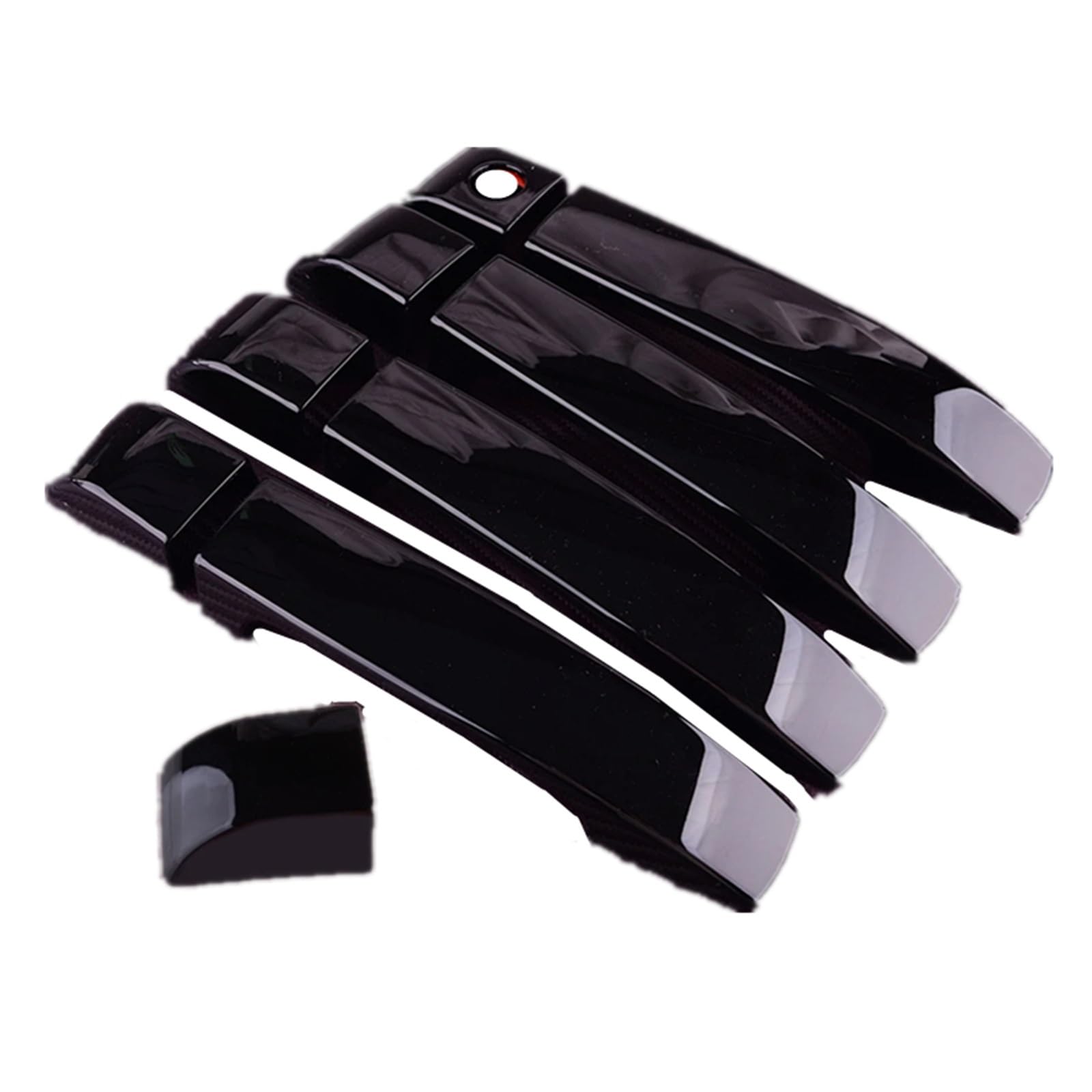 CFAYRLMS Door Pull Cover Compatible with Range for Rover for L322 2002-2012 1 Set Black Car Exterior Door Handle Trim Bezel Cover Accessories ABS