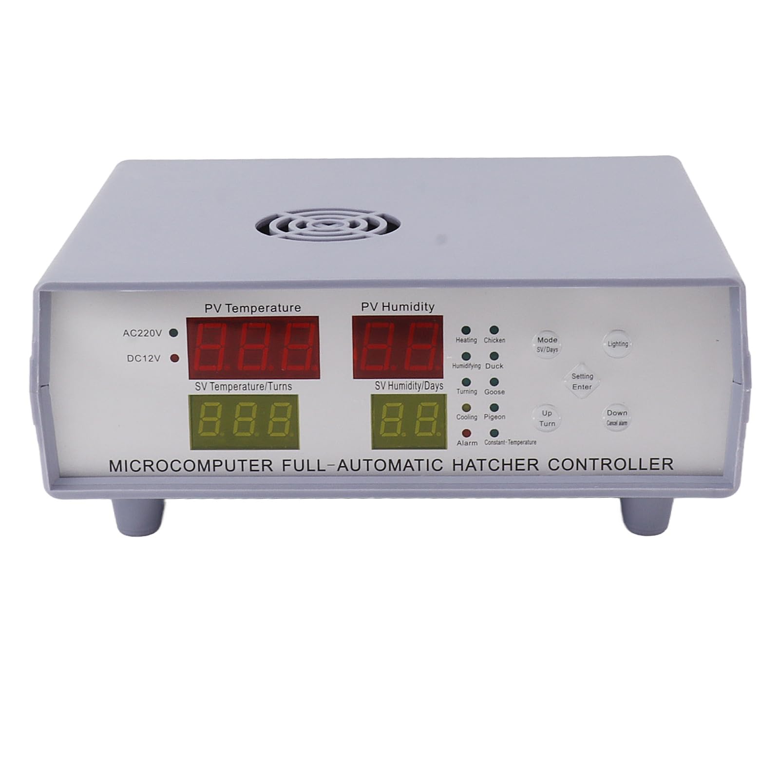 Inkubator-Controller, Mini, Zuverlässiges Temperaturkontrollgerät für Bruteier, 180–240 V, Kunststoff, 1 Einheit