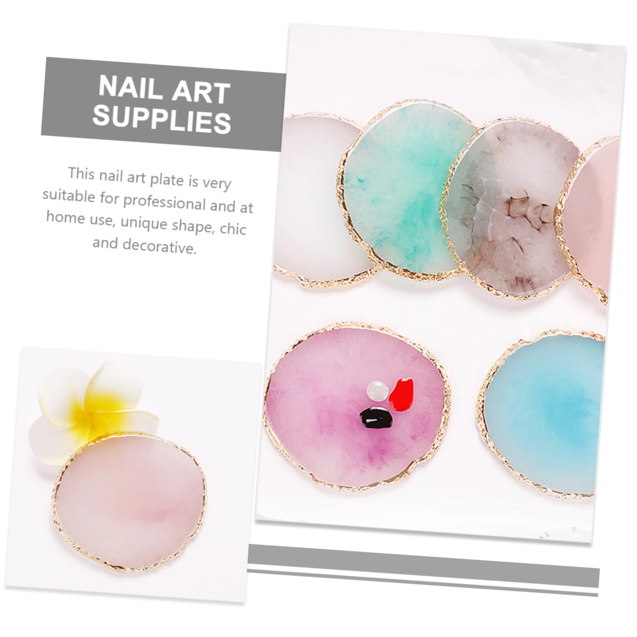 SHERCHPRY 6pezzi Per Nail Art in Resina Per Miscelare Colori Unghie Esposizione Manicure