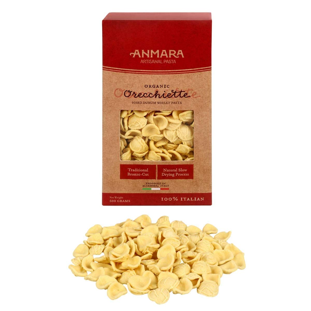 Anmara Artisanal Pasta, Organic Orecchiette, Hard Durum Wheat, 500 g (B08L7NG25T) Amazon Price History, Amazon Price Tracker