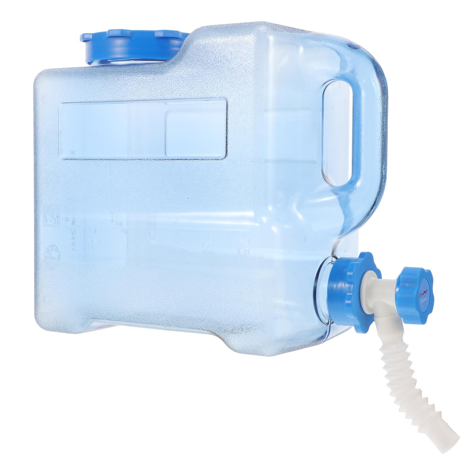 Ciieeo Tragbarer Wasserbehälter mit Hahn 7,5l Blau PC für Camping