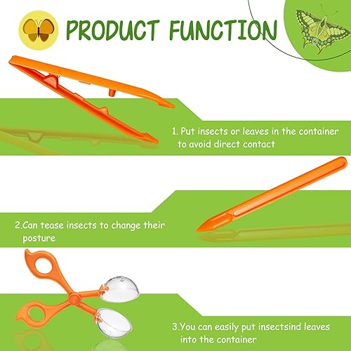 Miniatura 4 de Libima El kit de 100 piezas incluye 20 cajas de insectos con aumento, 20 redes para atrapar insectos, 60 juguetes de habilidades motoras finas,