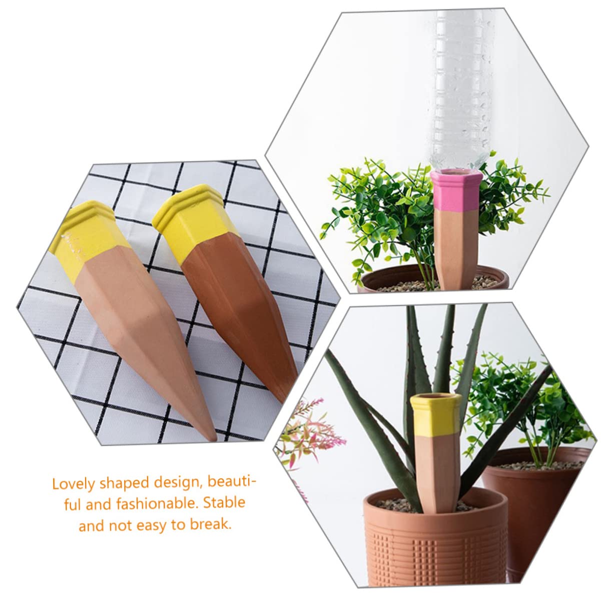 Holibanna 6Pcs Automatic Plant Watering Spikes Self Watering Drip Irrigation Tool for Indoor and Outdoor Use Durable Terracotta Water Droppers for Efficient Plant Care and Hydration