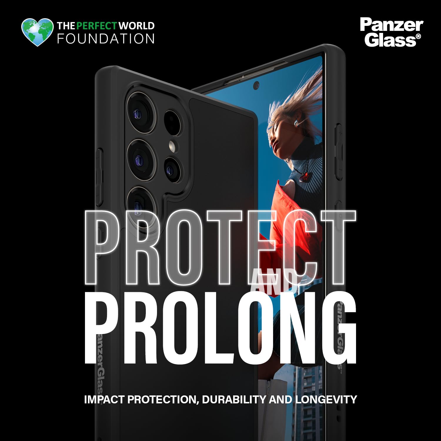 PanzerGlass™ HardCase D30 Nero per Samsung Galaxy S24 Ultra - Protezione Avanzata, Stile Elegante, Resistente agli Urti