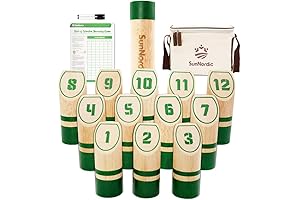 MOLLKY Premium Rubber Wood 12-Pin Set