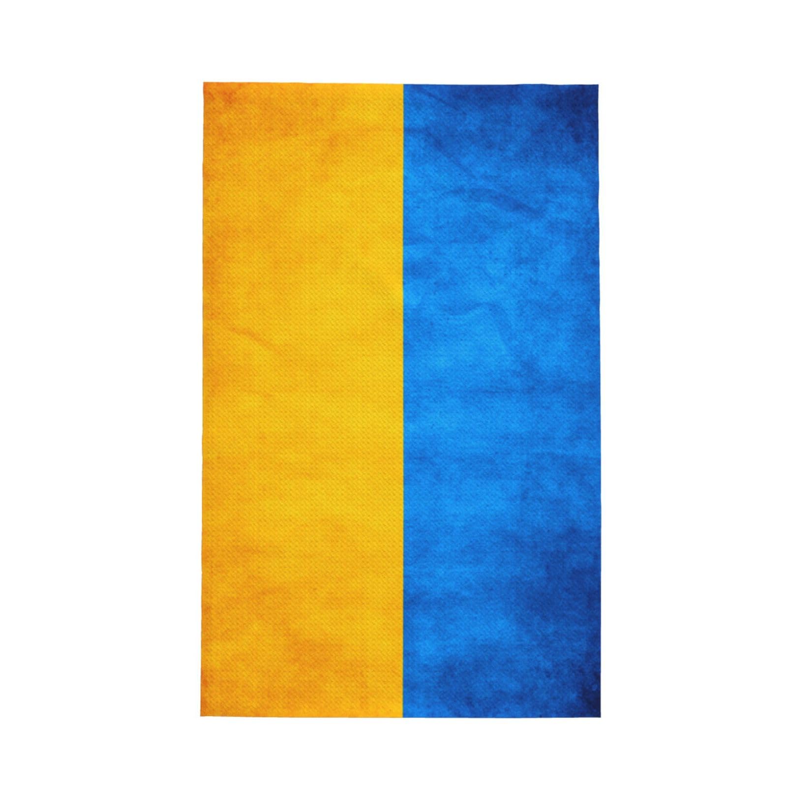 Xxahnbm Black Ukrainian Flag Print Waffle Kitchen Towel,Absorbent Hand Towel