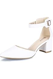 Small white heels closed toe Clearance