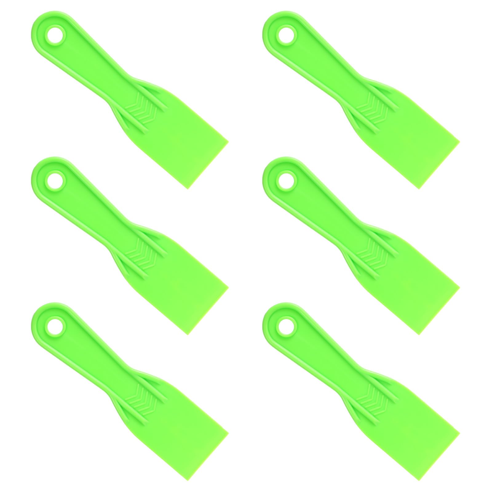 6pz Spatola di Plastica, Flessibile Raschietto per Stucco Raschietto da Muro Accessorio per Riparazione Stuccatura Rattoppo Intonacatura e Verniciatura(Verde)
