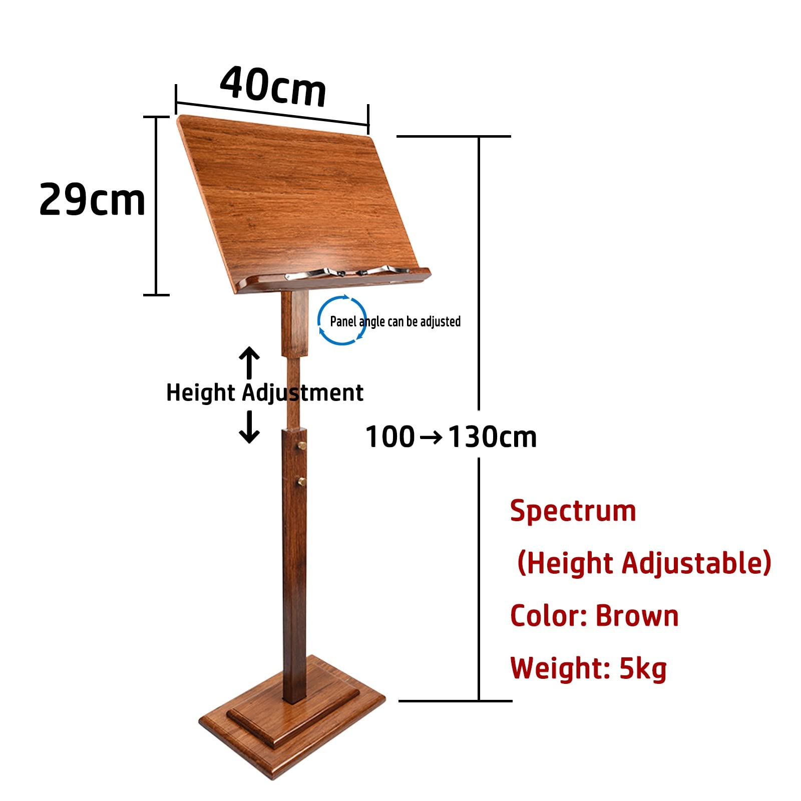 Genérico Atril de partituras Plegable, Atril de Metal portátil, Carpeta de partituras para Teclado, Soporte para proyector, Atril portátil, Soporte para computadora portátil, Altura Ajustable