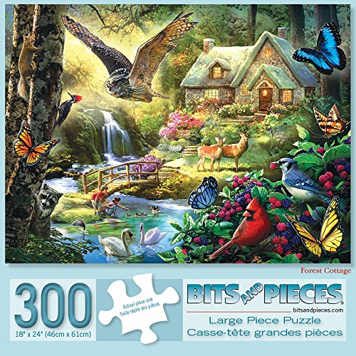 Bits and Pieces 300 Piece Jigsaw Puzzle for Adults Forest Cottage