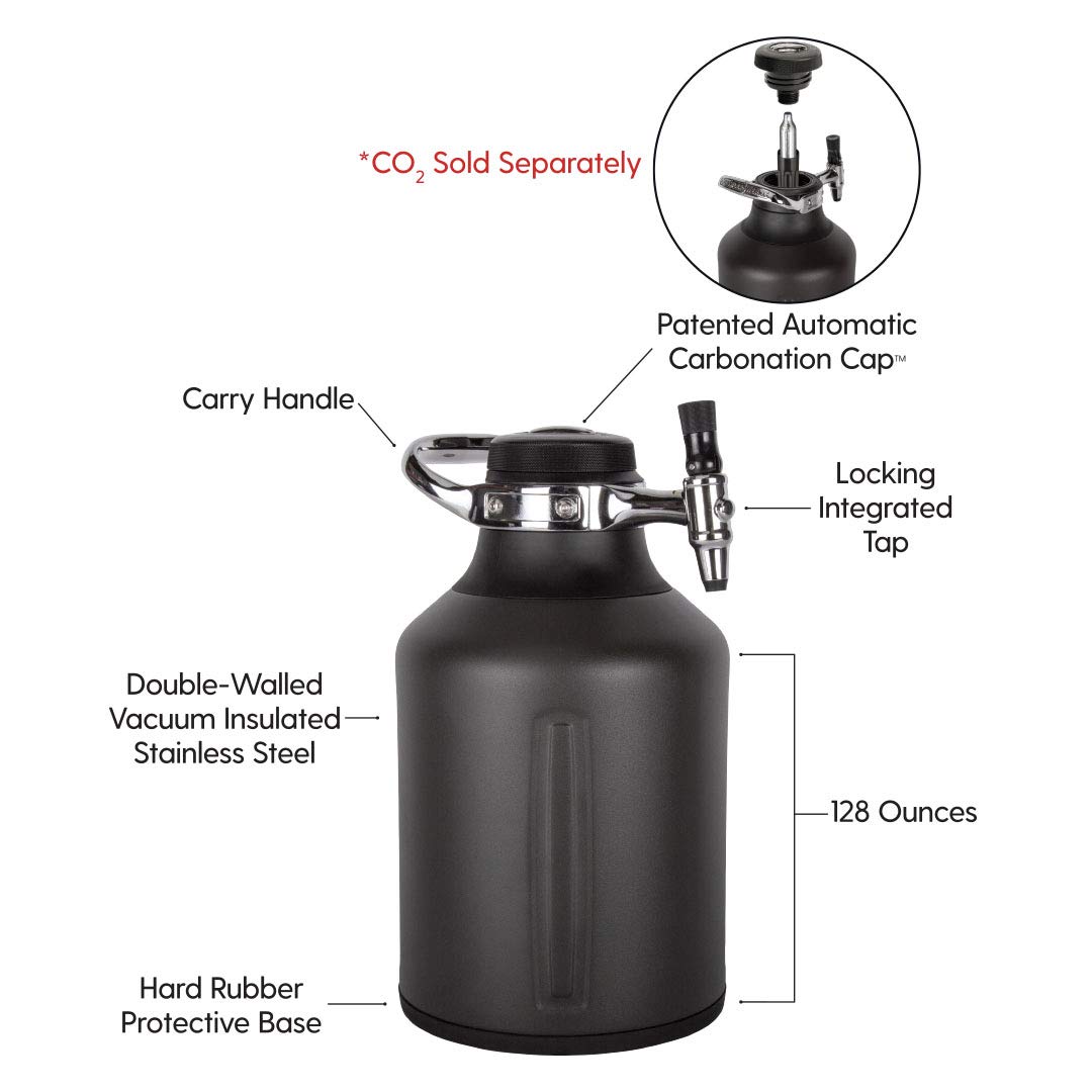 新品未使用品⭐︎ uKeg 128 ステンレス製グロウラー GrowlerWerks uKeg ビアサーバー ステンレス 128oz（3785ml