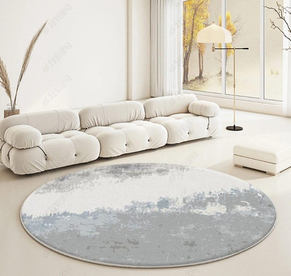Tapis abstrait moderne rond 160cm de sol pour fauteuil salon
