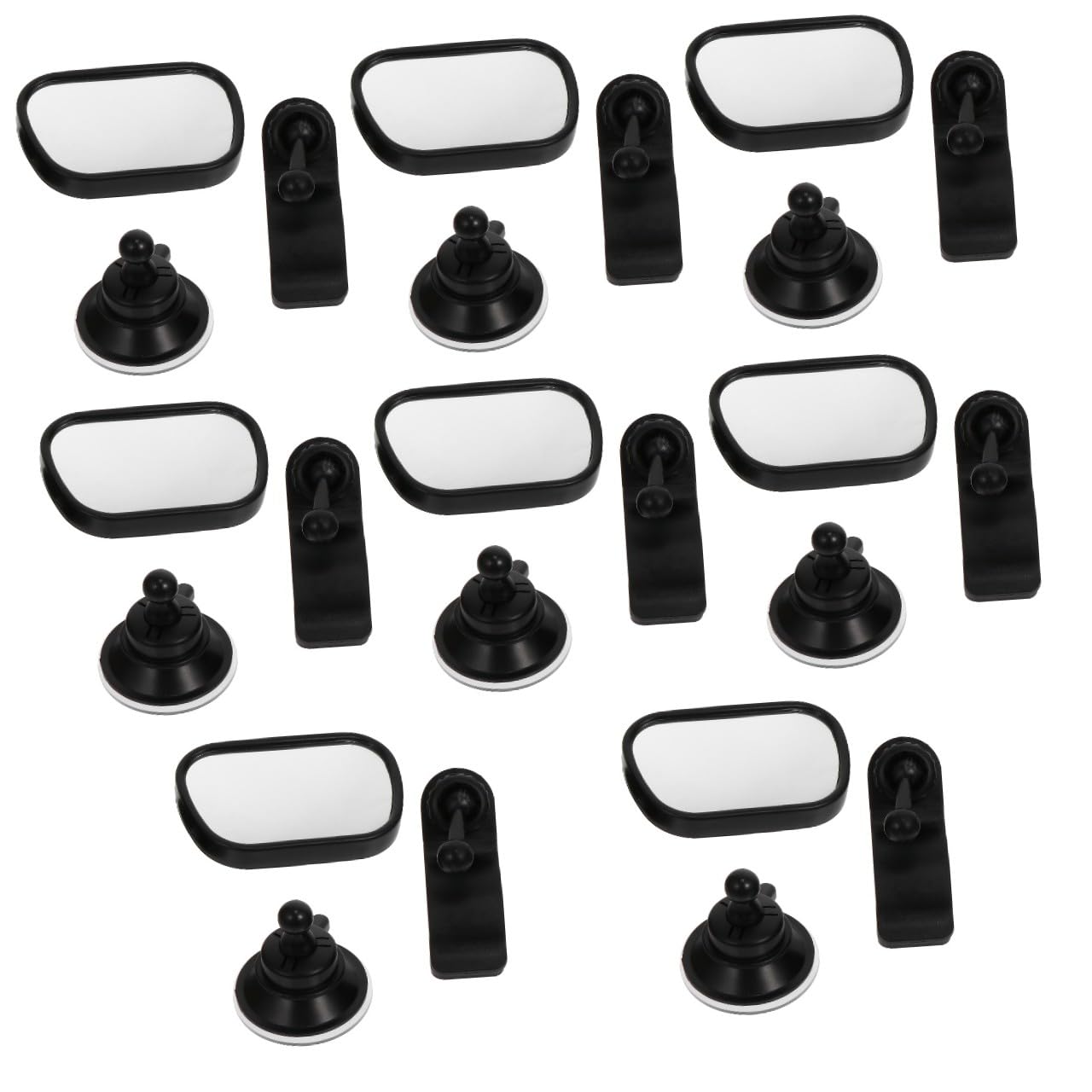 Yardwe 8 Juegos Espejo Retrovisor para Bebés con Clip de Instalación Fácil Material Seguro y Duradero Ángulo Giratorio para Observar al Niña Asiento Trasero