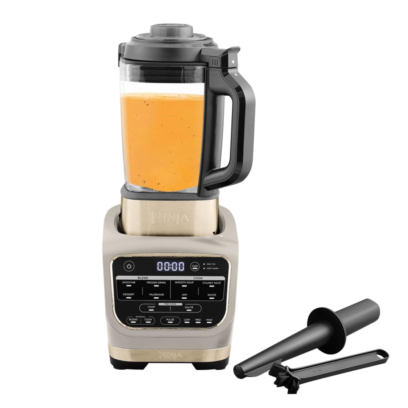 Ninja Ninja Foodi Blender & Soup Maker, 10 Auto-iQ Programs, 1.7L Glass Jug, Hot & Cold Blender, Built-In Heating Element, Tamper, Cle