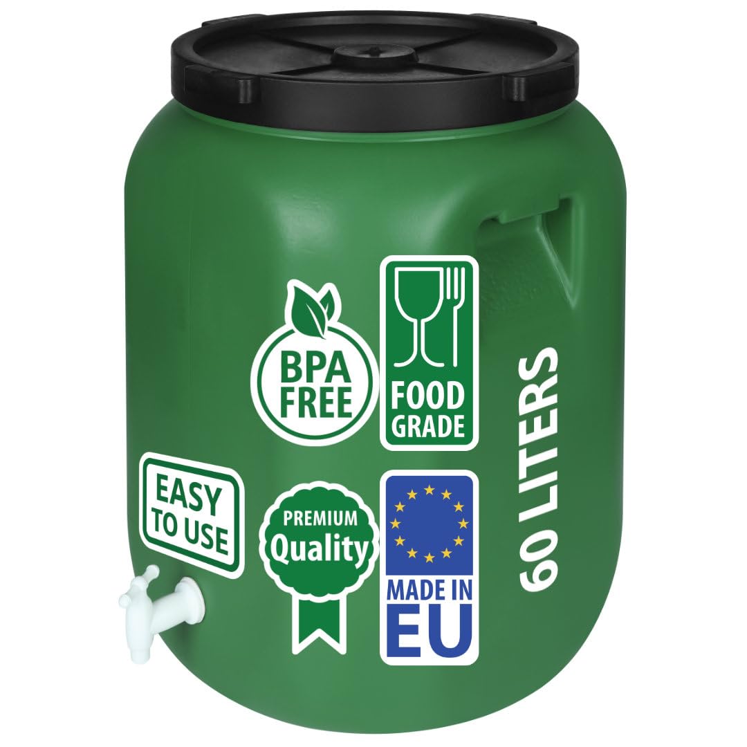 Cisterne à Eau 60 Litres Noir - Polyester, Polypropylène