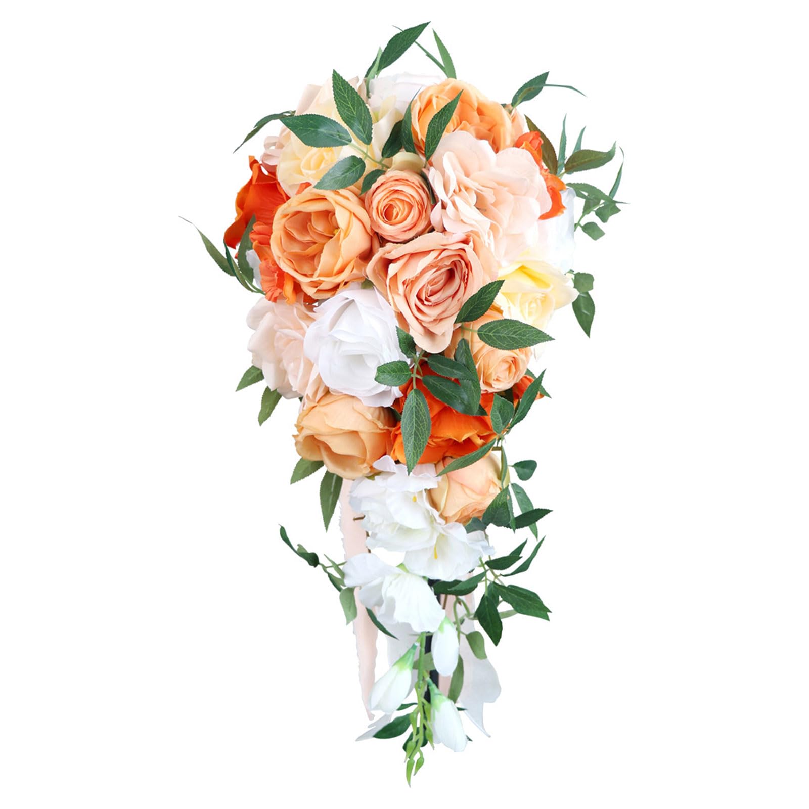 Buxuaaaa Bouquets Silk Roses Bridals Wedding Hand Bouquets Bridesmaids Holding Flower Artificial Flower Decorations Bridals