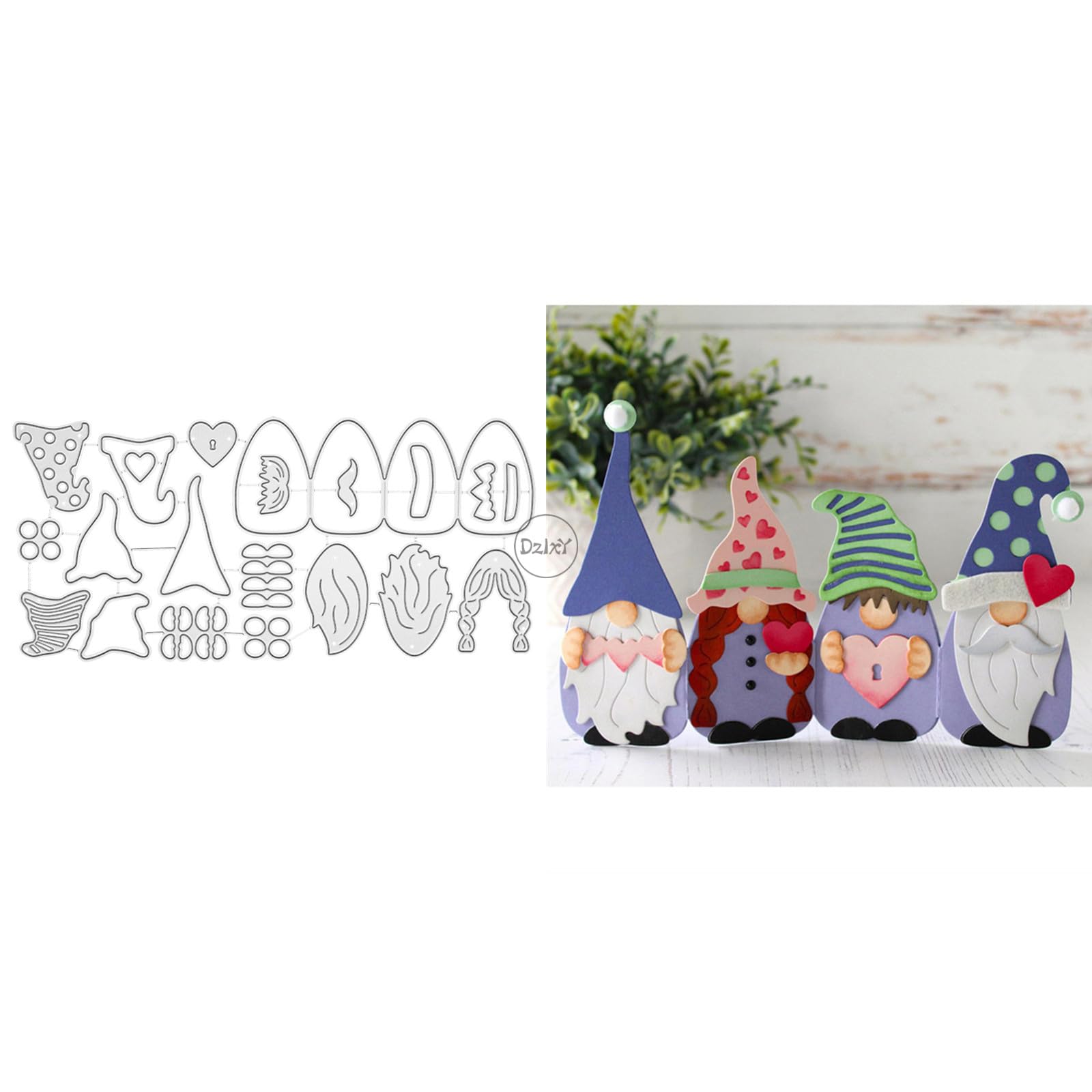 Patchwork Various Elves Metal Cutting Dies for Card Making